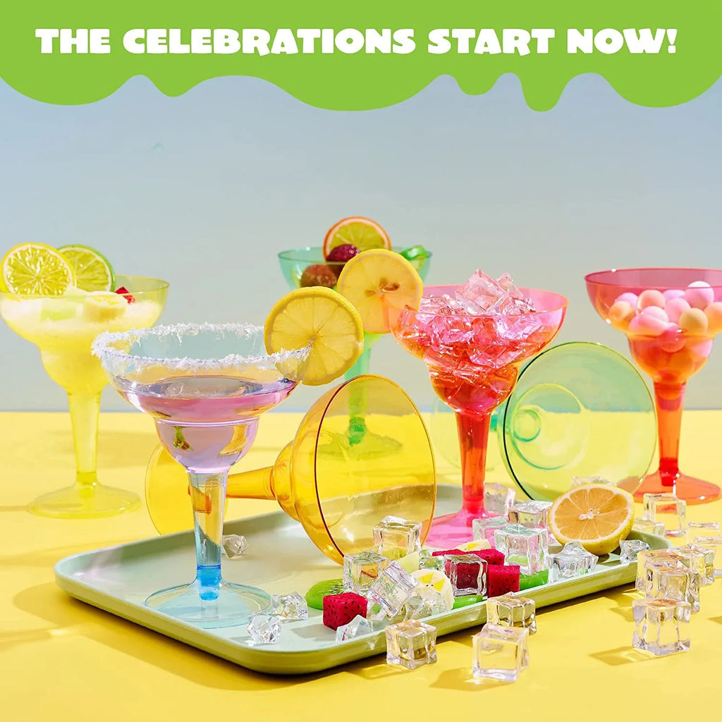 Party Fiesta JOYIN Margarita Taco Theme oz Party Pcs Cups De Glasses Margarita Cinco Mexican Fun,Plastic Mayo Decorations,12 Supplies Cinco Decoration De Party Plastic 48 for Glasses Mayo