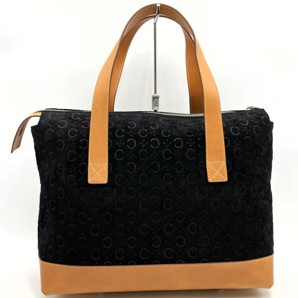 MC00 fashion Pre-Owned ladies leather suede C macadam (Good) USED handbag bag black tote 1 CELINE