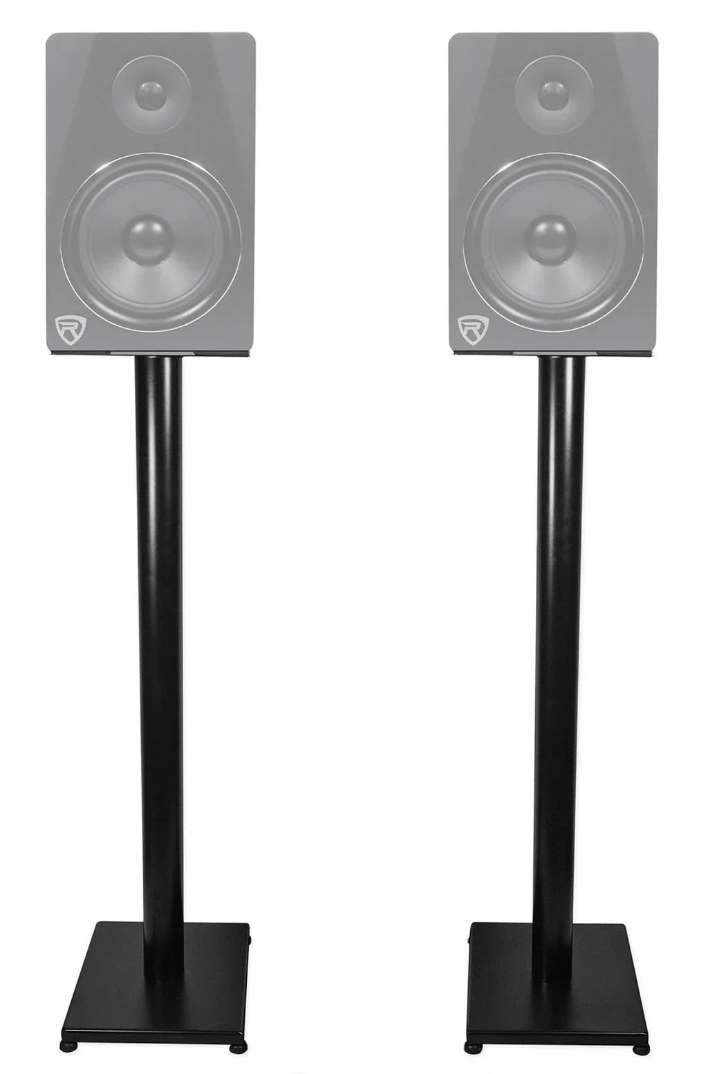 / Bookshelf Speaker Black 37" Stands Rockville RS37B in Monitor Studio Steel Pair
