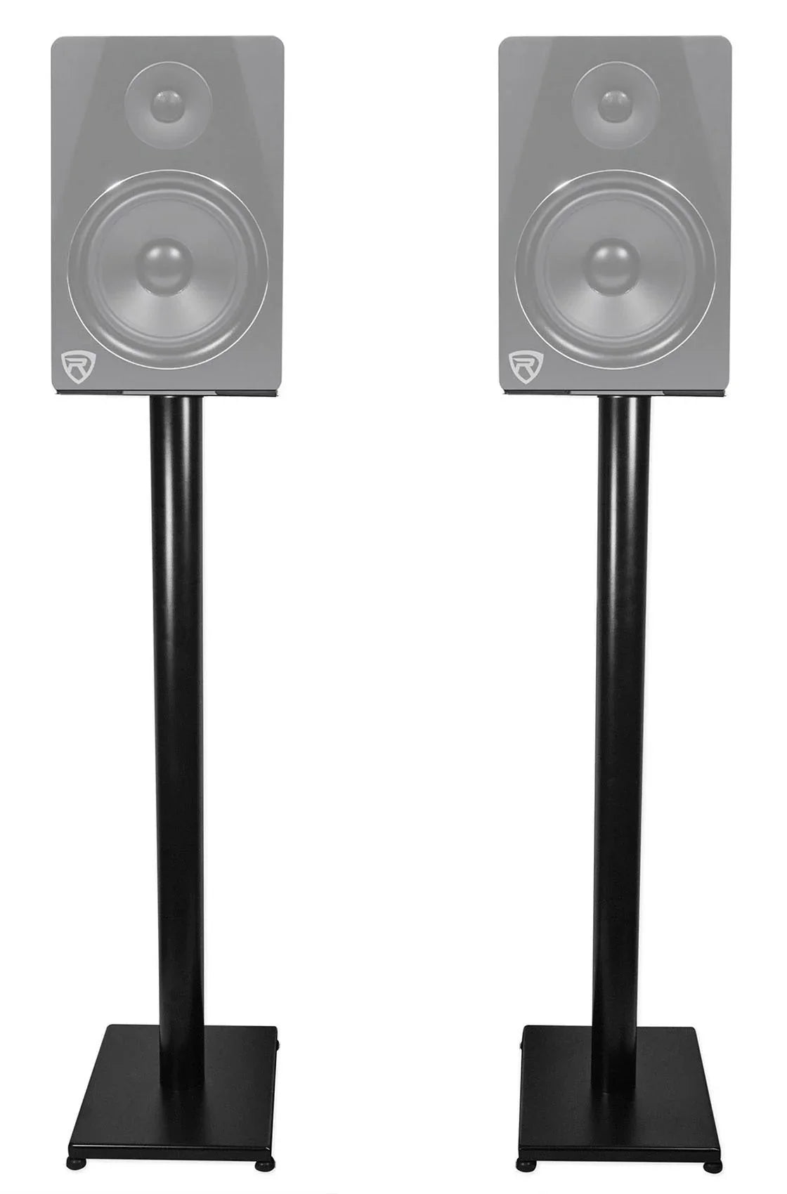 / Bookshelf Speaker Black 37" Stands Rockville RS37B in Monitor Studio Steel Pair