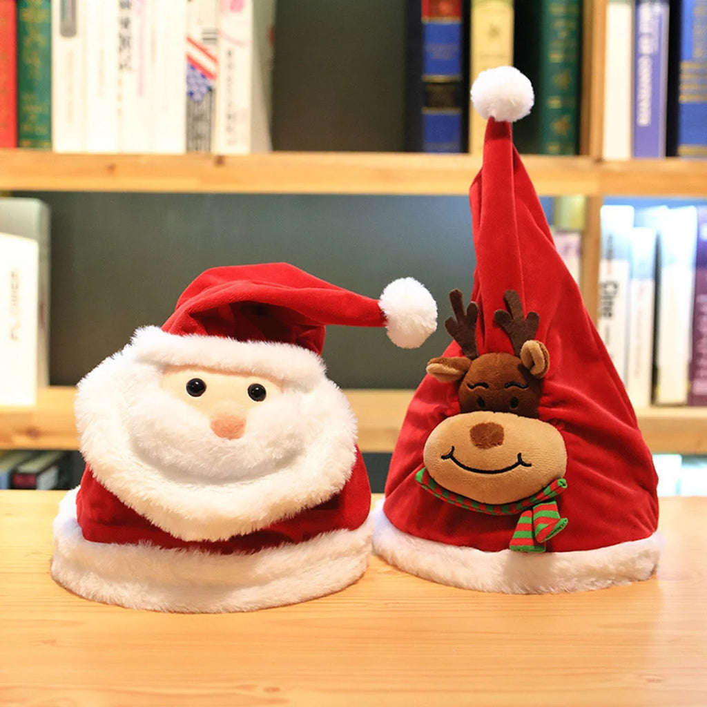 Head Men Hats Hats Winter Singing Men Windproof Move Doll Gifts Winter Large Toy Plush Christmas Will Glow Christmas Hat Men Christmas Winter Mens Eve Hat Men Winter Hat for Large for Hat Grandpa