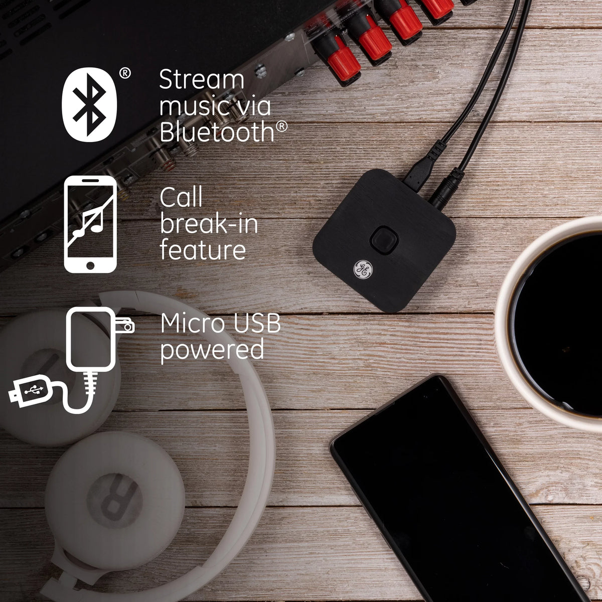 HD Receiver, GE Audio Bluetooth 33625
