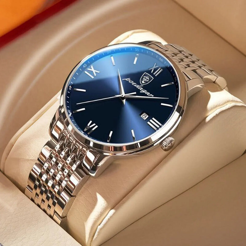 Steel POEDAGAR Luxury Men Cool Business Waterproof Calender New Watches Wristwatch Ultra-Thin Quartz Stainless Fashion Week