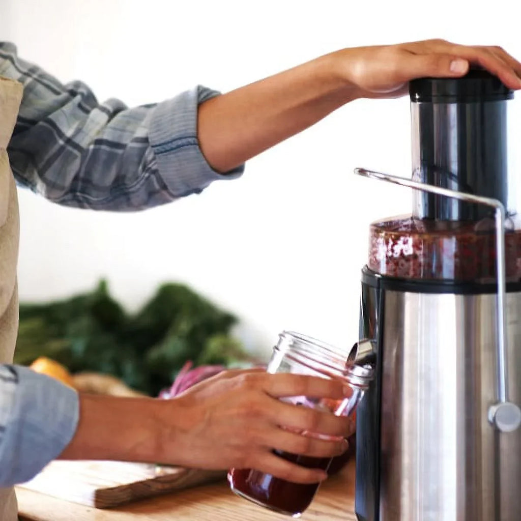 Juicer, With Silver Centrifugal Wide-Mouth Dual-Speed Juice Machine Megachef