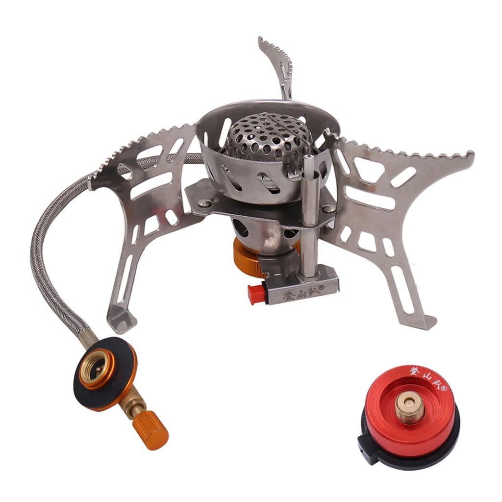Gas Head Split Portable exterior Foldable Conversion Adapter Meterk with Camping Cooking Gas Windproof
