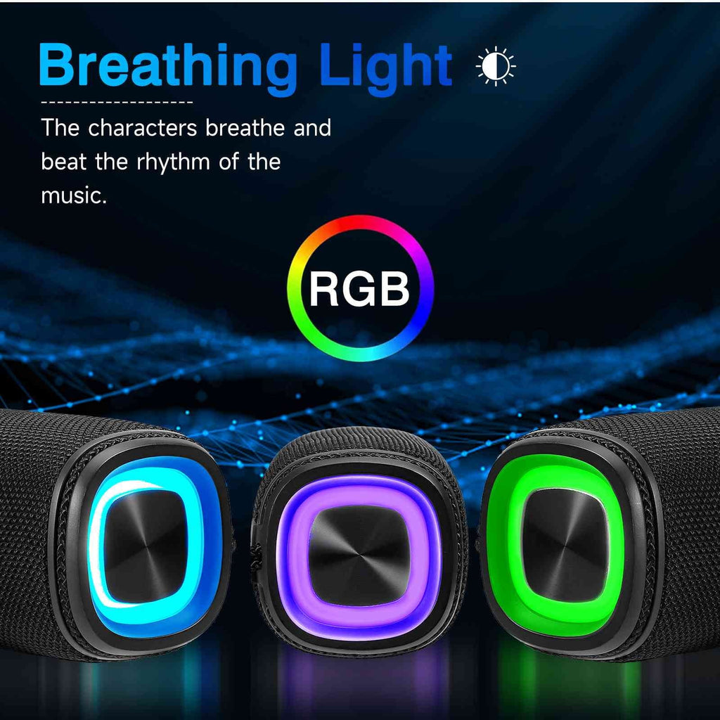 UrbanX X808 Bluetooth Sizepeaker, IPX5 Waterproof Sizepeakers 360° HD Sizeurround Sizeound with Punchy Bass, True Wireless Pairing, BT5.3, Portable Sizepeaker for Nokia 3.1 - Black