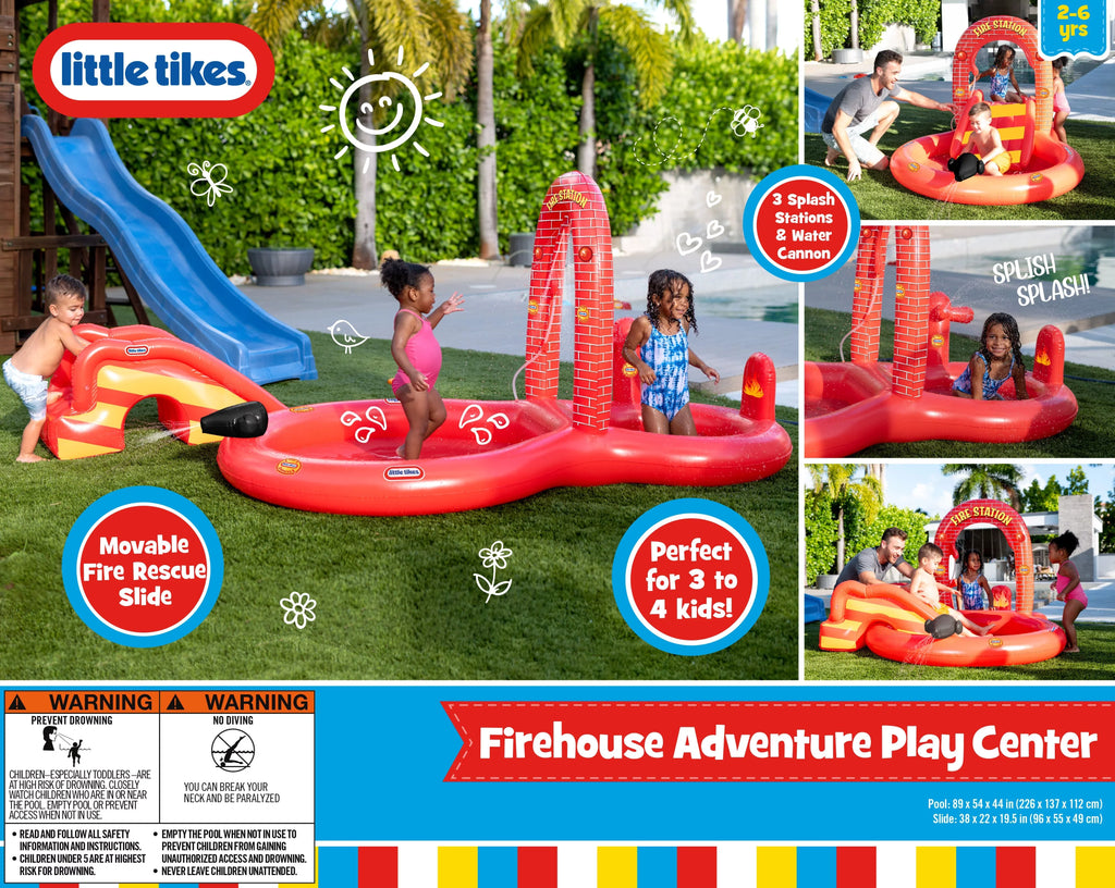 Tikes Fire House Little Adventure Play Inflatable Center