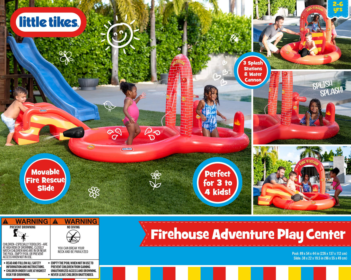 Tikes Fire House Little Adventure Play Inflatable Center