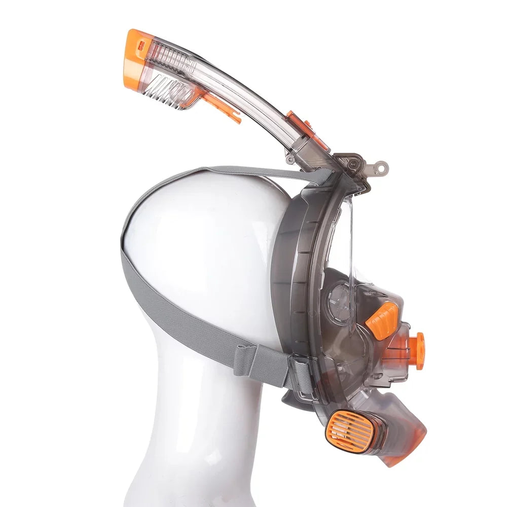 Storage Snorkel Snorkeling Mount Full Anti-Leak Cover Face Snorkel with Foldable Cover with Dry Anti-fog Bag Tube Face