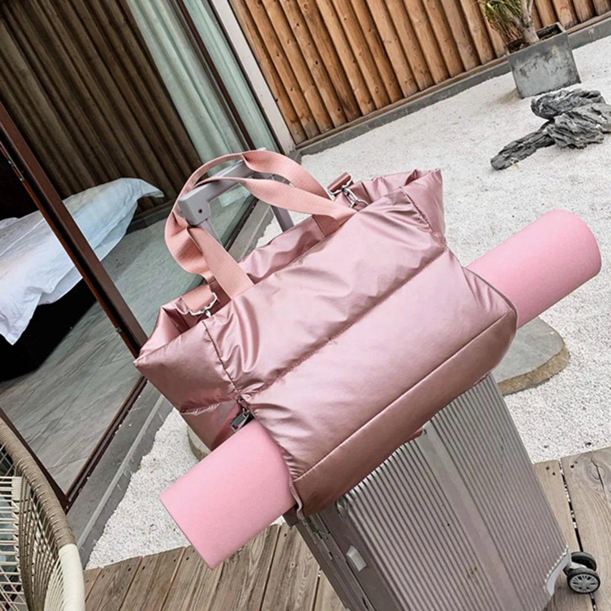 Bag Men Bag Duffel Bag AndWomen Luggage Segolike Weekender Pink Overnight Travel Gym Tote , for Waterproof Bag