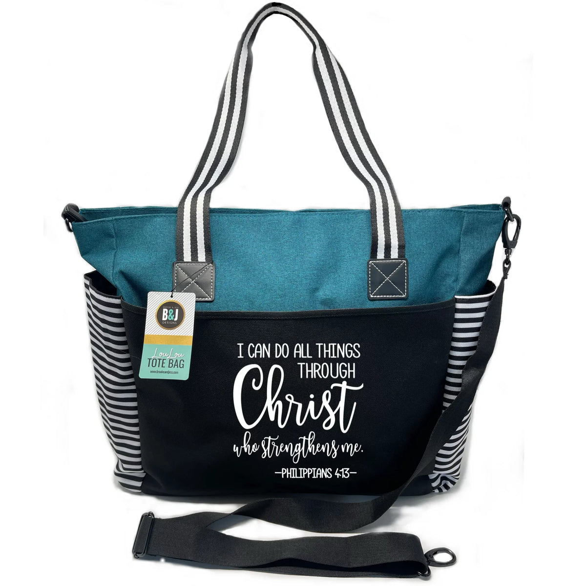 Through Christ Bag LouLou Teal Tote