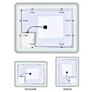 CoSoTower Simple Deluxe Bathroom Inch with Makeup 36 Wall x White/Warm Large Transparent 28 Light（Horizontal/Vertical）, Anti-Fog LED Mirror Vanity Dimmable