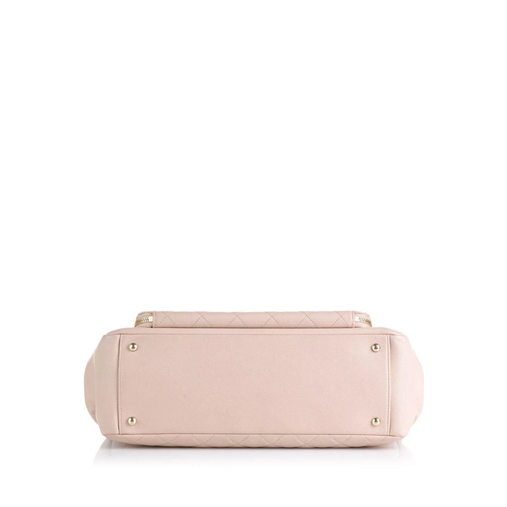 Tote Shopping Affinity Unisex Authenticated Tote Caviar Business Pink Bag (Good) Pre-Owned Leather