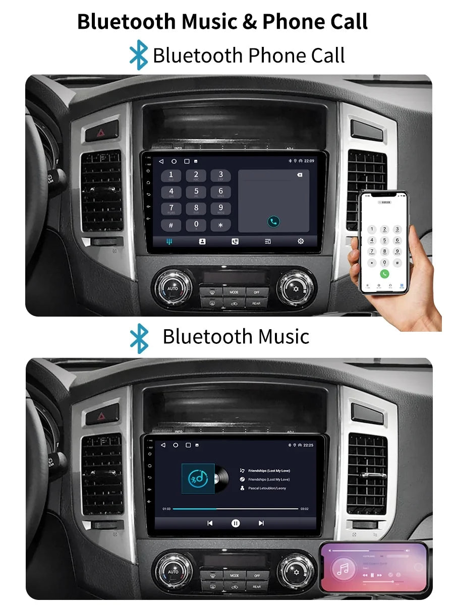 4 - With For Android V90 Navi Radio 2014 Carplay Pajero V80 Screen Stereo GPS 2006 Android Auto Mitsubishi Car