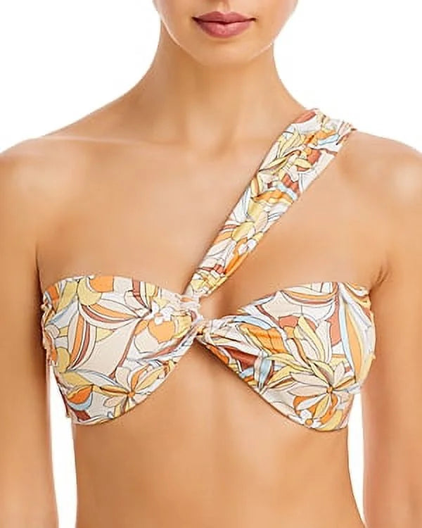 Women's Floral) Asymmetric (S, Soulshine Swim Space Top Separates Swimsuit L