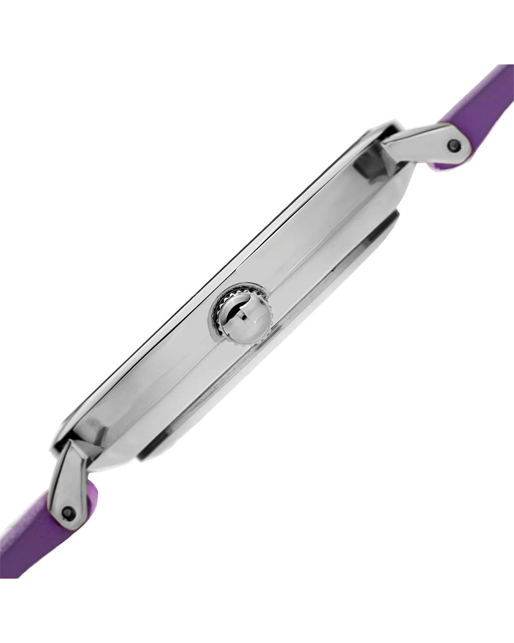 Women's ASize8187 Sizeilver-Tone Watch with Purple Leather Band