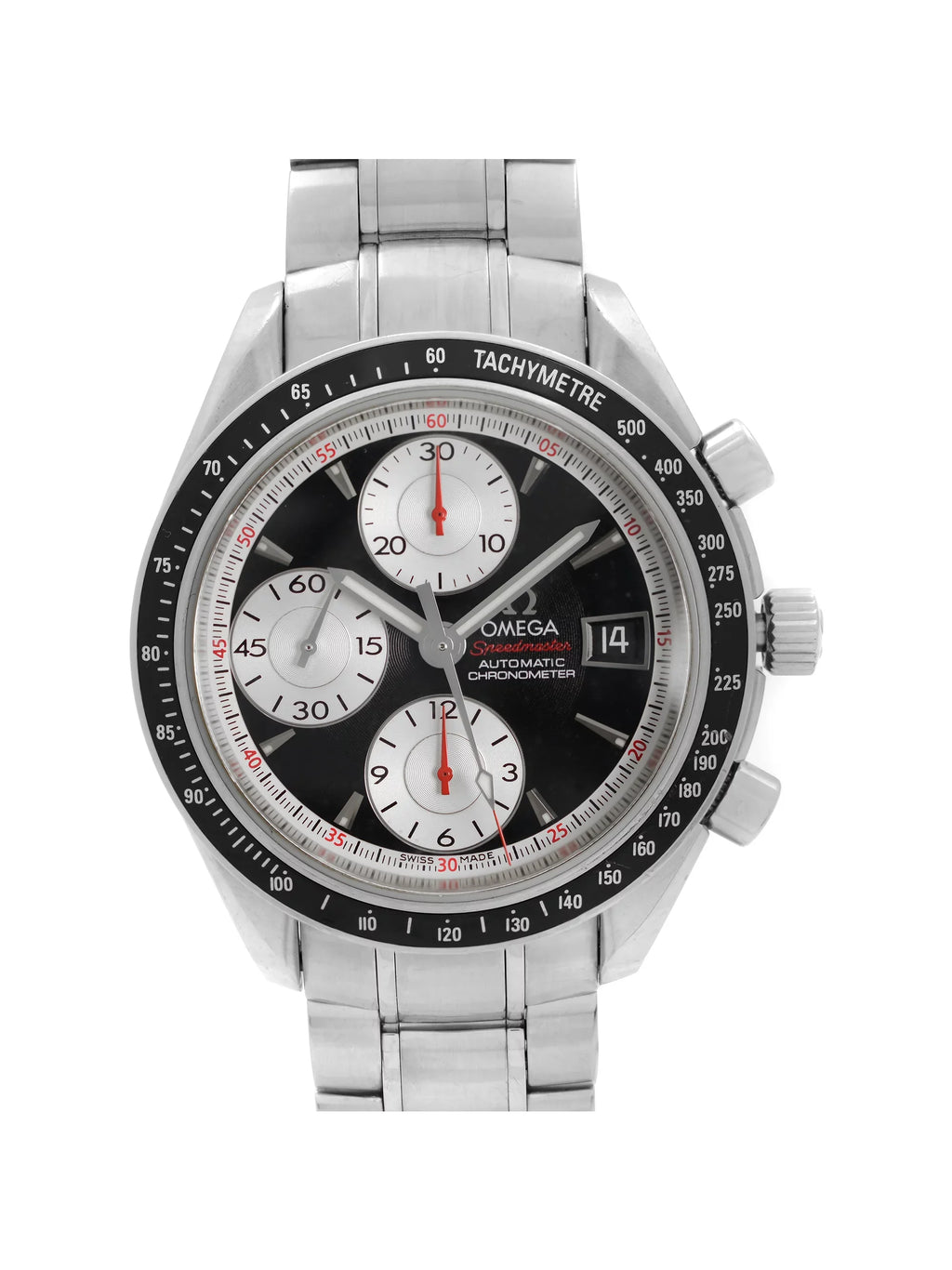Automatic Omega Speedmaster Mens 40mm Panda Black Steel 3210.51.00 Dial Watch