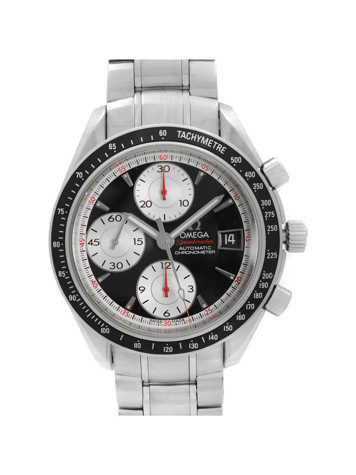 Automatic Omega Speedmaster Mens 40mm Panda Black Steel 3210.51.00 Dial Watch
