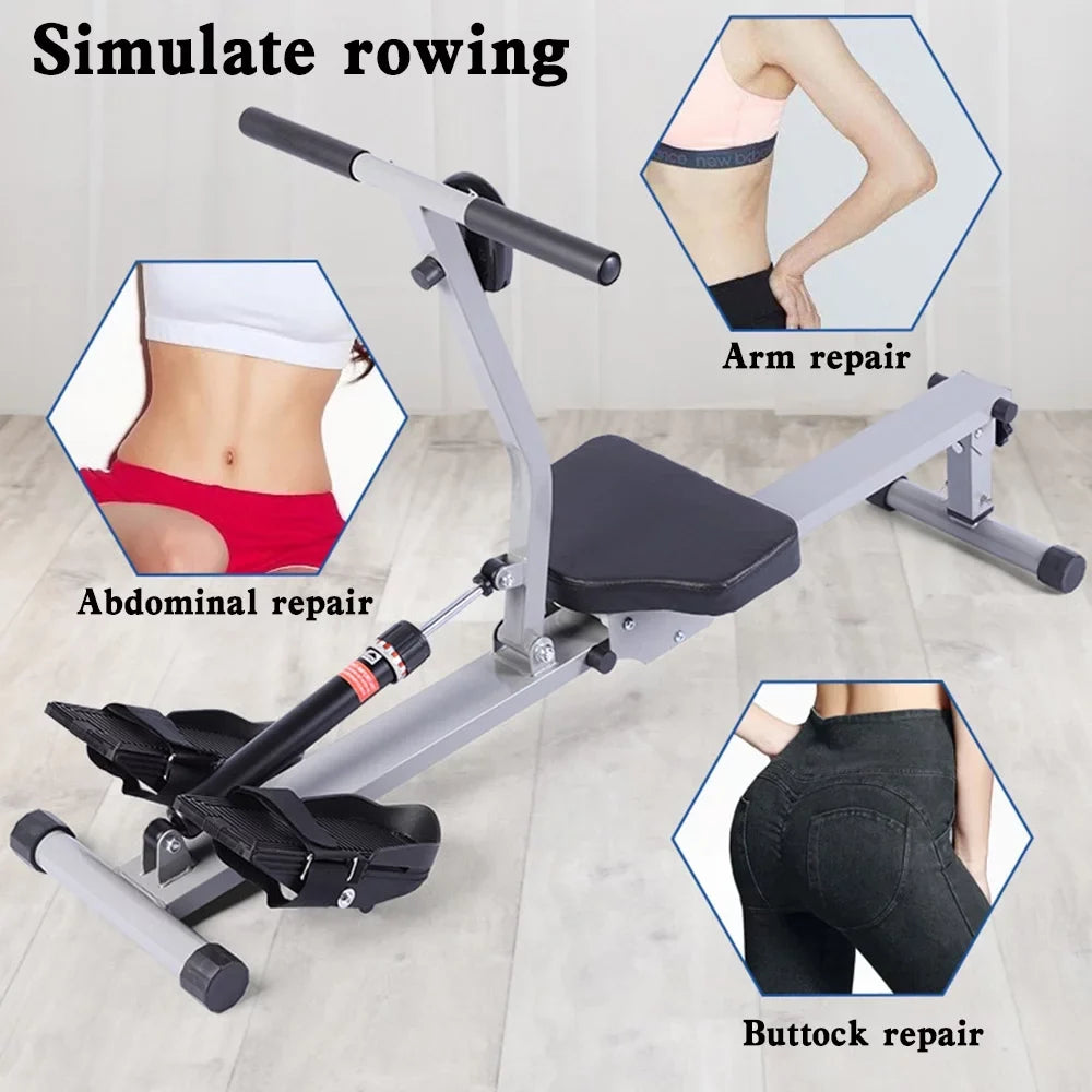 Bar Exercise Home Rowing Machine Single Cardio Folding Mute Workouts Rower for