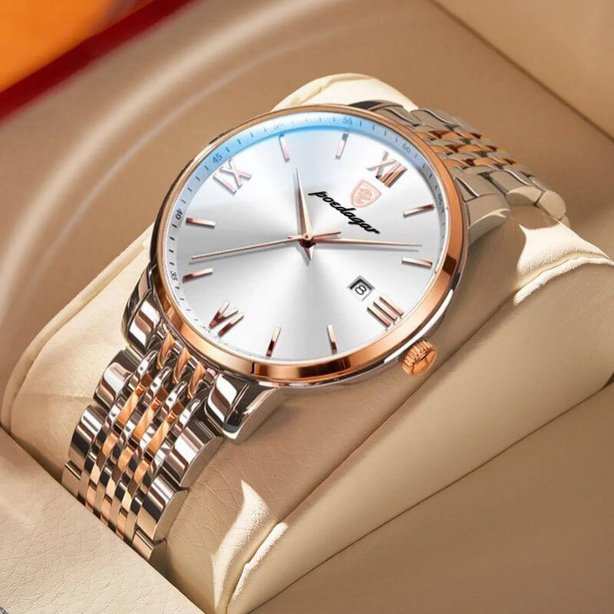 Steel POEDAGAR Luxury Men Cool Business Waterproof Calender New Watches Wristwatch Ultra-Thin Quartz Stainless Fashion Week