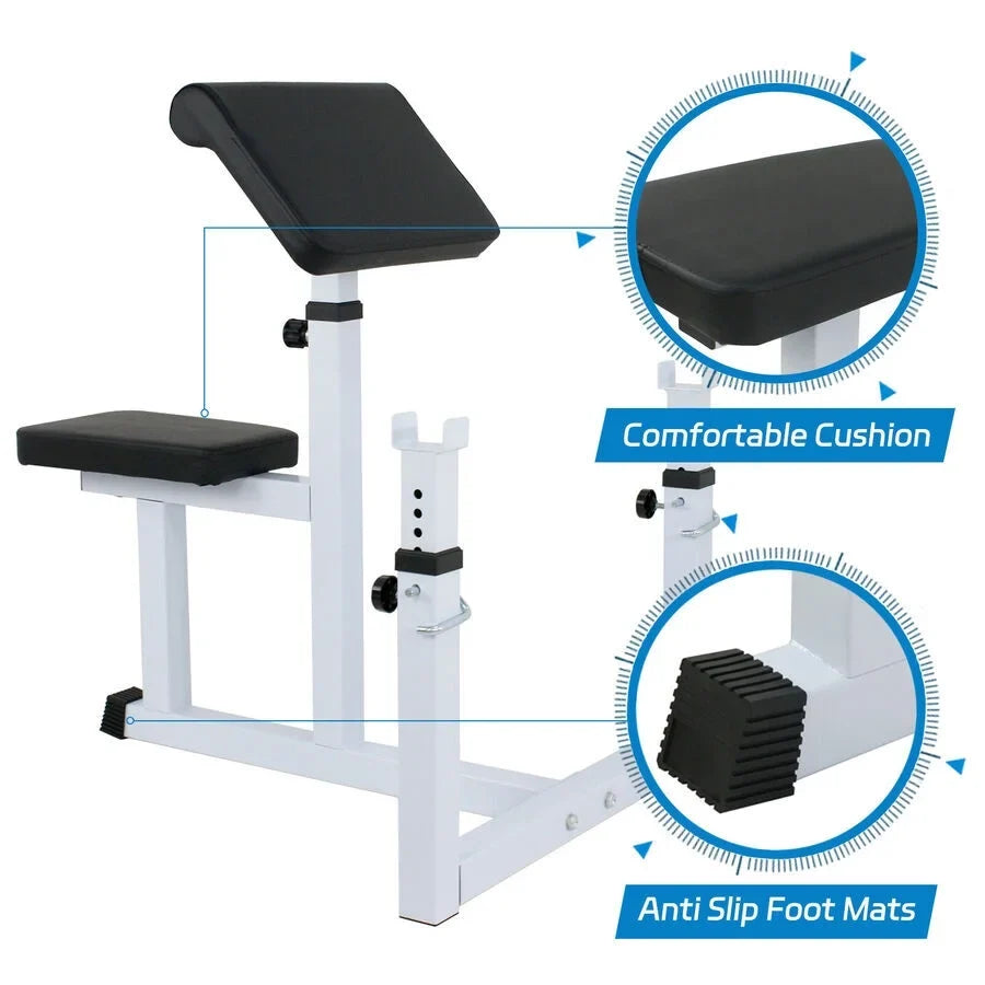 Curl Arm Training Bench Strength Adjustable Weight for Muscle