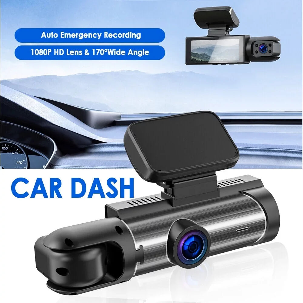 1080P Car HD Parking G-sensor Vtin Recorder Camera Dash Video Cam Dual Monitor Lens