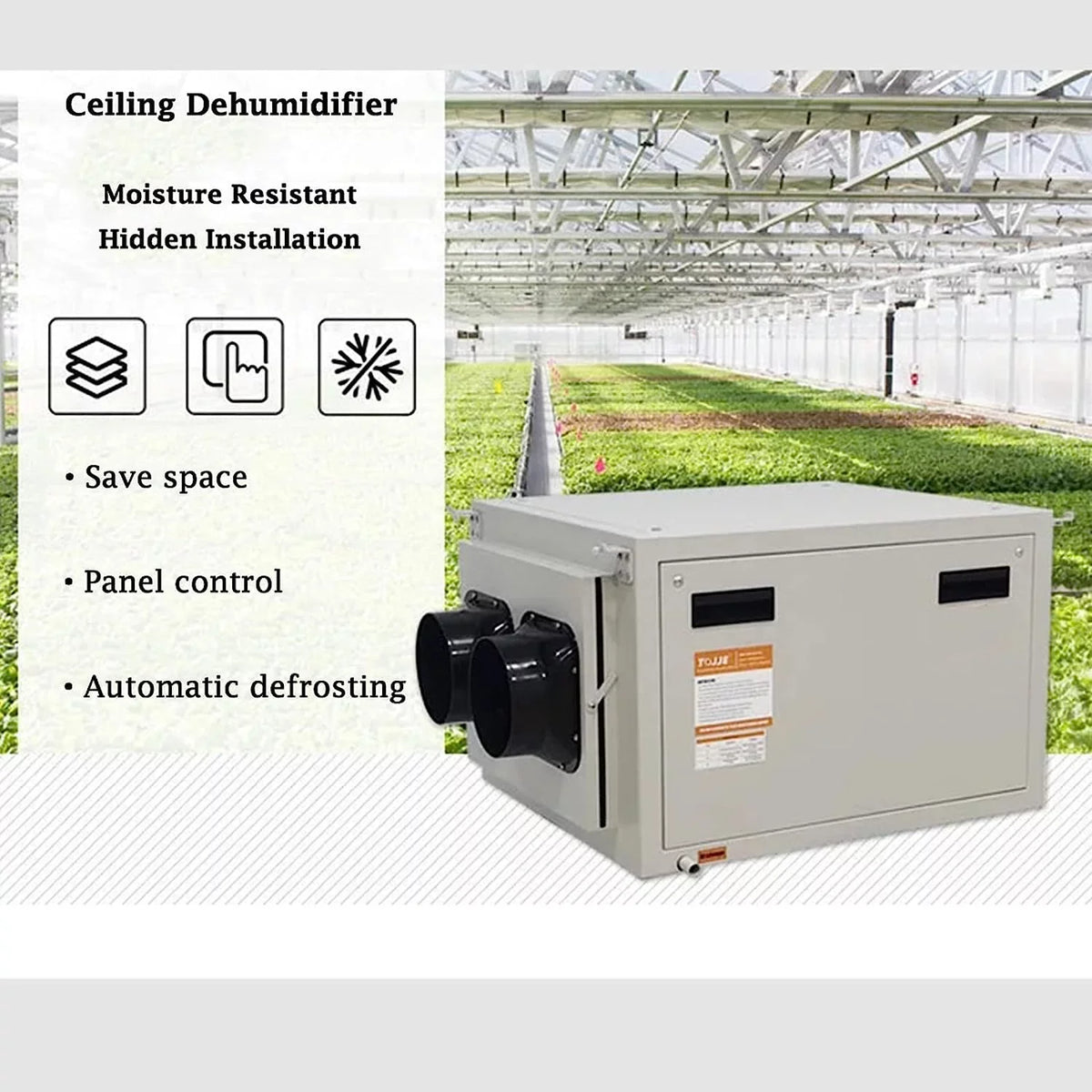 Dehumidifier 85L/D-170L/D EQCOTWEA Garage Basement Commercial Dehumidifier Ceiling