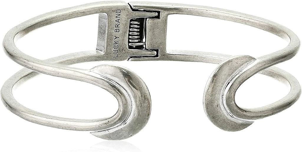Lucky Crescent Brand Bracelet Cuff Silver-Tone