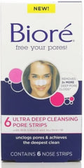 6 Biore Strips 6 Cleansing - Pack Each Deep Pore Nose Ultra