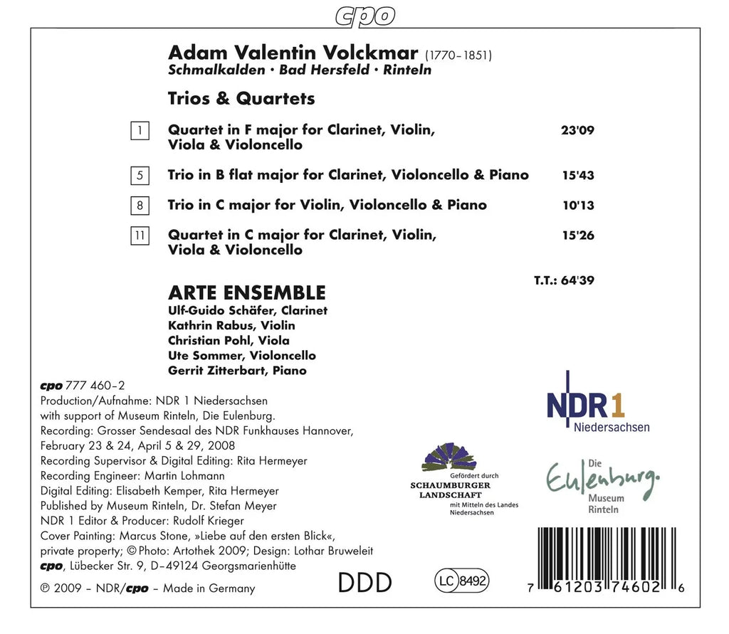 & CD - Classical Trios Arte Quatets Ensemble Hannover - -
