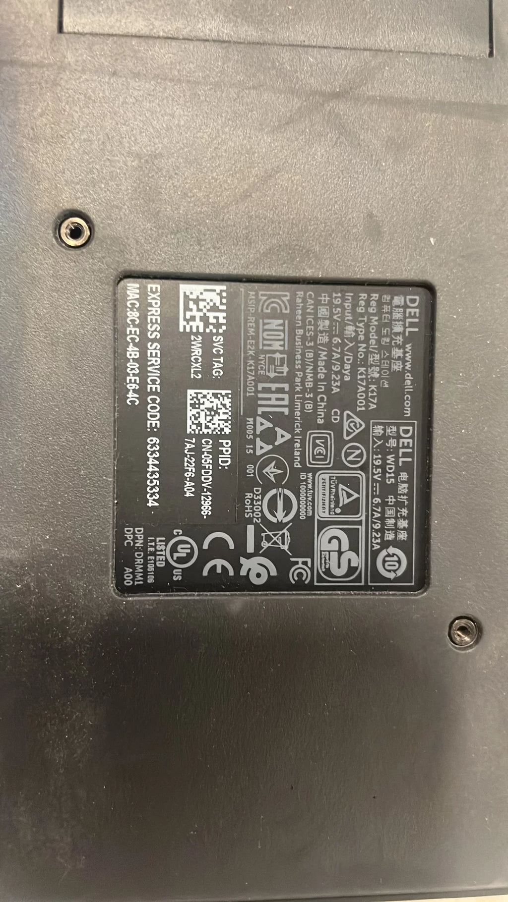 JDV23 Dock Restored WD15 (Refurbished)