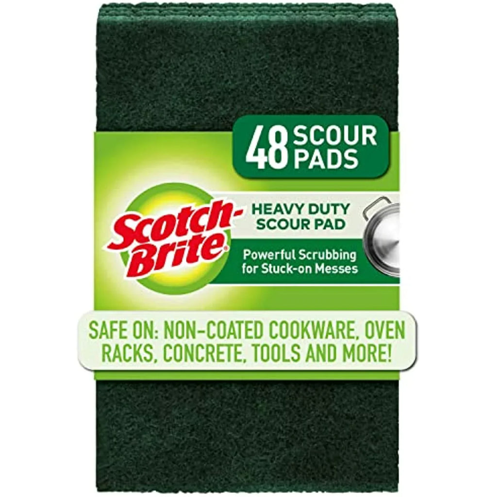 48, Duty Scour Green Heavy Scotch-Brite Pads,