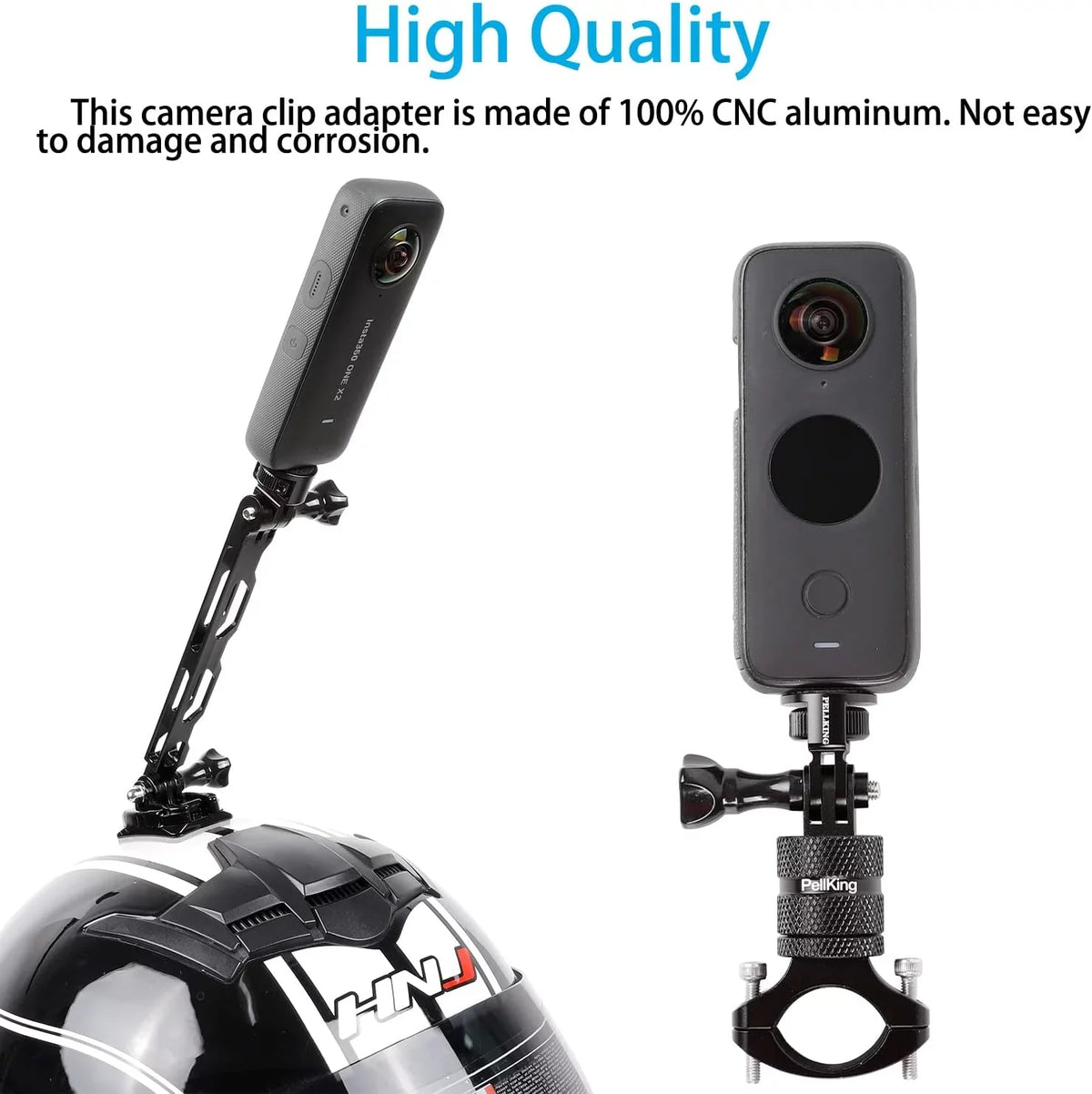 for X/ Camera One CNC Conversion Alloy Head Mount, Tripod Adapter X2 Insta360 Screw Adapter 1/4" Aluminum X3