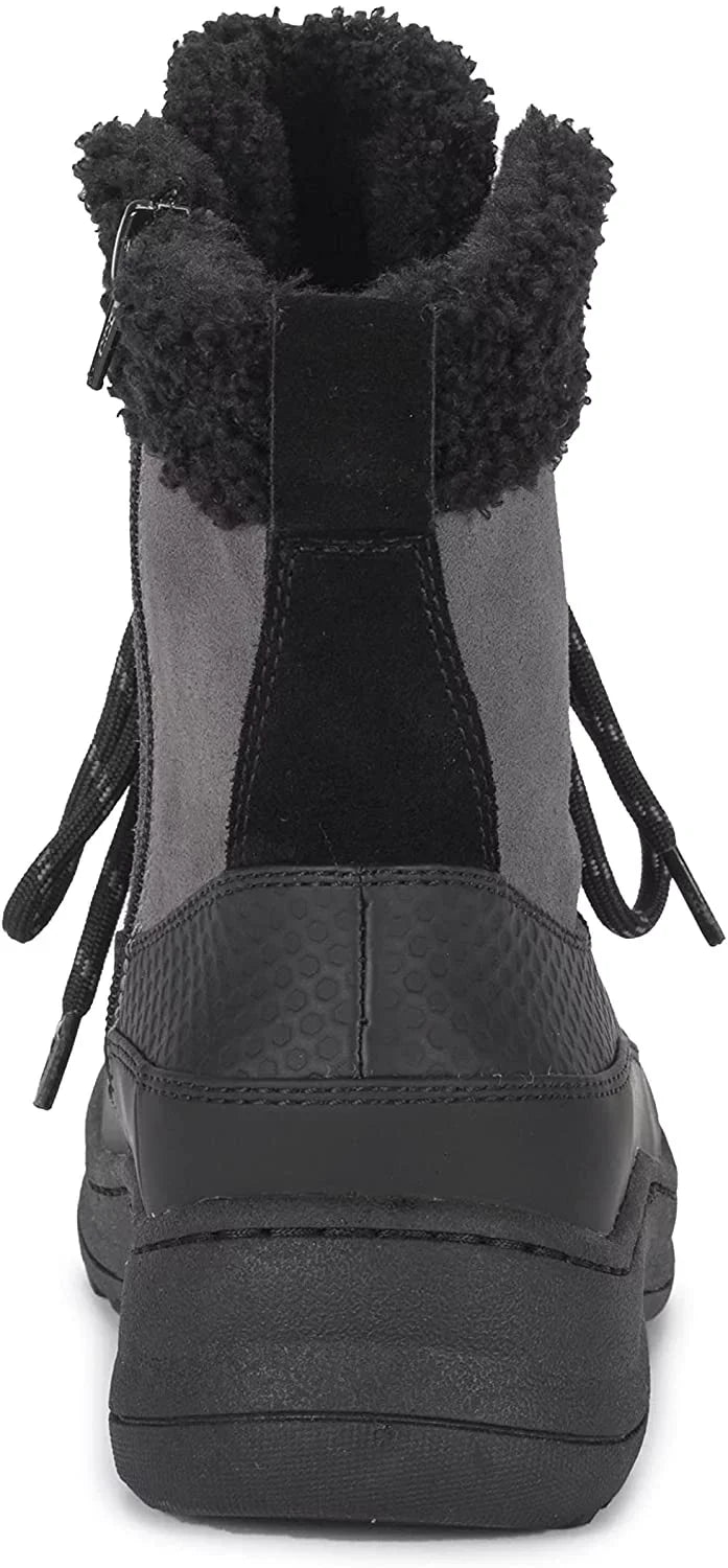 Womens Dark ALTA Grey/Black Suede Boots BareTraps 10