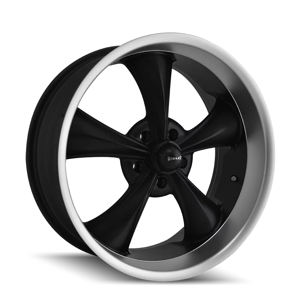 5X120.65 695 0Et 83.82Cb Ridler 20X10 Black/Machined Matte Lip