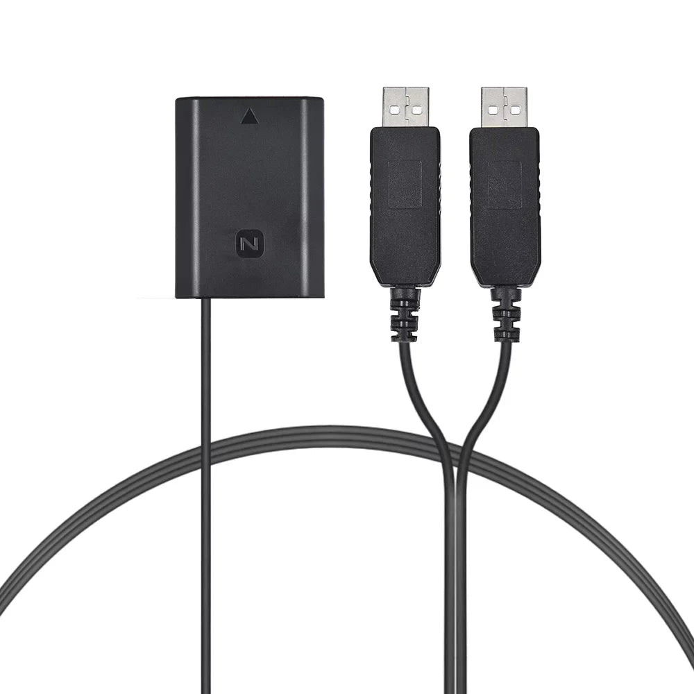 Andoer A7SIII USB A7III A7RIII USB Battery Adapter Dual Battery Coupler U-SB Coupler Adapter A9 Adapter Coupler Dual A9 NP-FZ100 A7RIII Dummy Dummy Adapter,A7III A7III Dual Battery A9