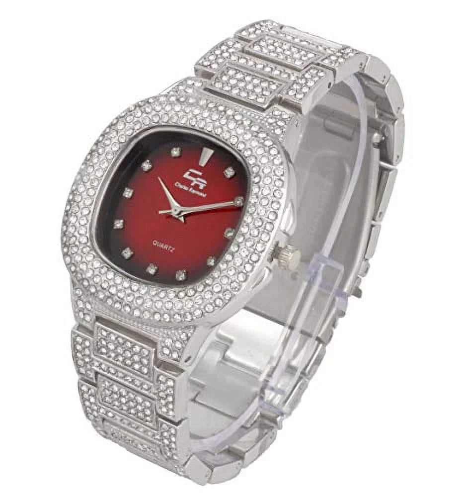 '- Bling'ed Dance Perfect Hip Blood Out Queen Red) (SLV The Set His&Hers Watch Couples ST10325/ST10364 for Hop Floor Power Flaunt and and On to Off King