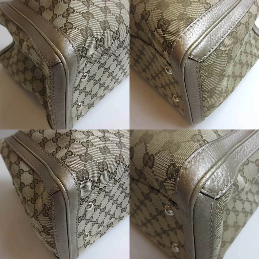 shoulder bag (Good) Vera GG 269945 tote bamboo canvas Pre-Owned