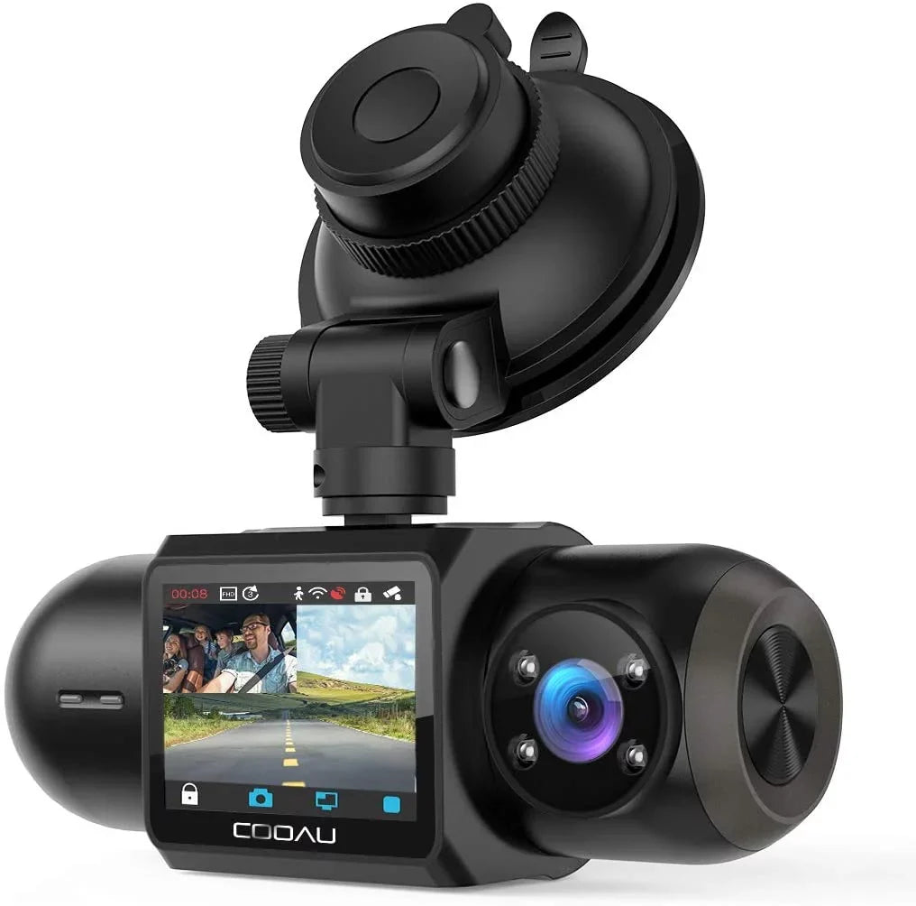 Parking Supercapacitor, Dash Camera Built-in Recorder LEDsG-Sensor, (D30) Inside Recording Wi-Fi Vision, with Front FHD IR 1080P and Sensor, Car Loop Infrared Cam, Night Uber Dual 4 Mode, GPS