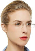 Titanium 3.0 Reading For magnification 1.75 2.0 Reader 1.75 Trendy Glasses Clear 1.25 2.5 Lens Frameless Women 2.25 OCCI 1.0 1.5 3.5 Men 2.75 CHIARI with