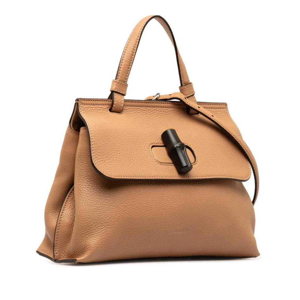 Handbag Women's Shoulder Pink 370831 Pre-Owned Daily Bag Bamboo (Good) Leather