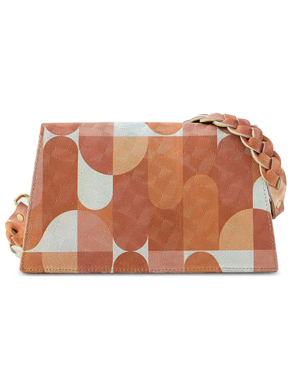 Leather Zaya Purse ANIMA Handbag Picasso Patterned Strap Single Neutral Beige IRIS Women's