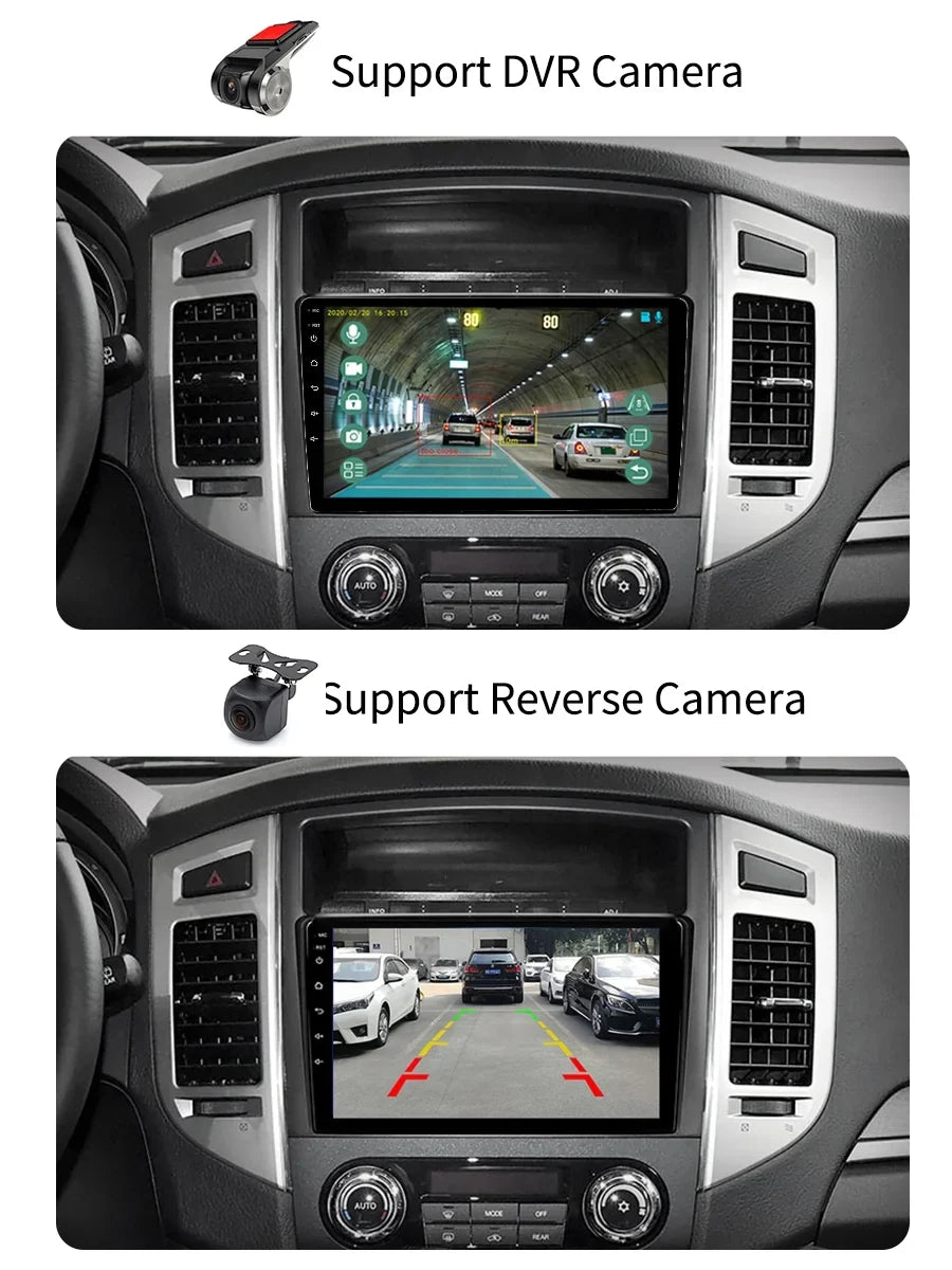 4 - With For Android V90 Navi Radio 2014 Carplay Pajero V80 Screen Stereo GPS 2006 Android Auto Mitsubishi Car