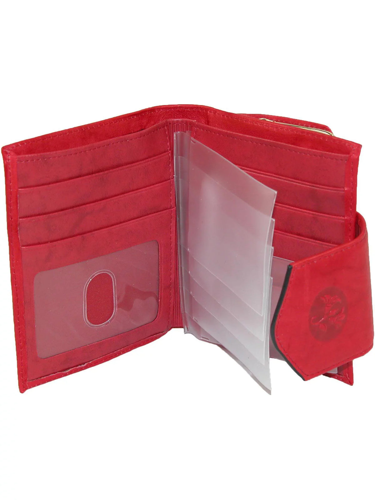 Coin Cardex Clutch Wallet Leather Purse, Womens Red Attache and