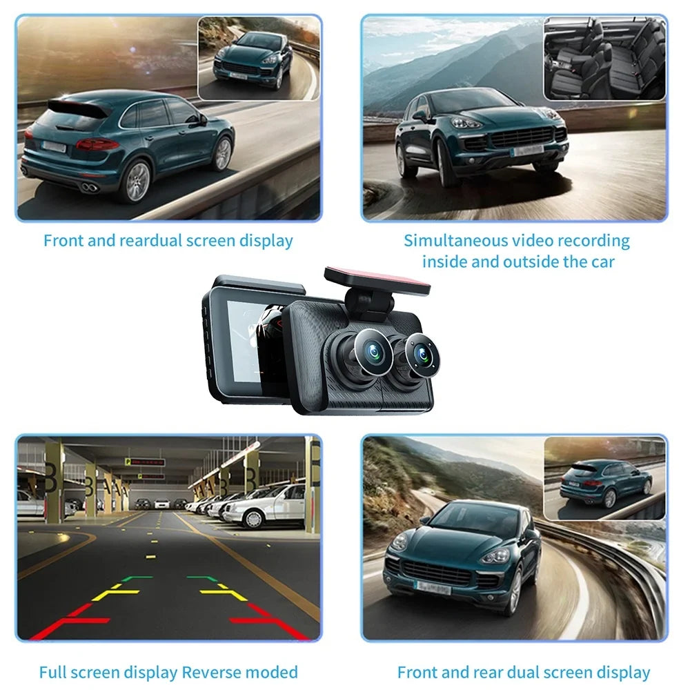 Car 4in 1080+720+480P Rearview Camera,Cameras Rear Inside Cam Vision Inside Cameras 4in Car Dash 1080+720+480P Video Rear Car 3 Cam Car Dash Video 3 4in 1080+720+480P Aumotop Safety Mirror Cameras