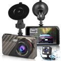 Night Wide Vision, Car 1080P Driving with Angle, Dual Dashboard with and Dash 170° G-Sensor/ Cam, Recorder DVR Dual Dash IPS 480P Car Lens Camera Detection Motion EEEkit Front Rear 4inch Display,