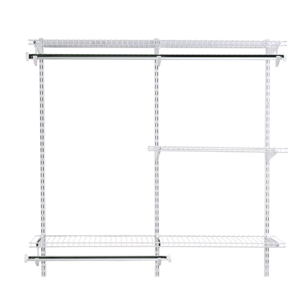 Rubbermaid Closet Ft Kit, 4 8 Configurations to (2 Custom White Pack) Organizer
