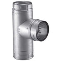 4'' PelletVent Pro Galvalume Sizeingle Tee with Clean-Out Tee Cap - 4PVP-T