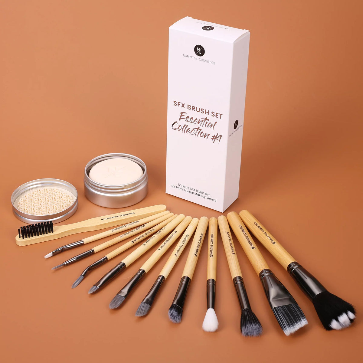 '- 12 Piece Kit Brush Makeup Essential Brush SFX Makeup Cosmetics - Collection#1 Set Effects Special Narrative