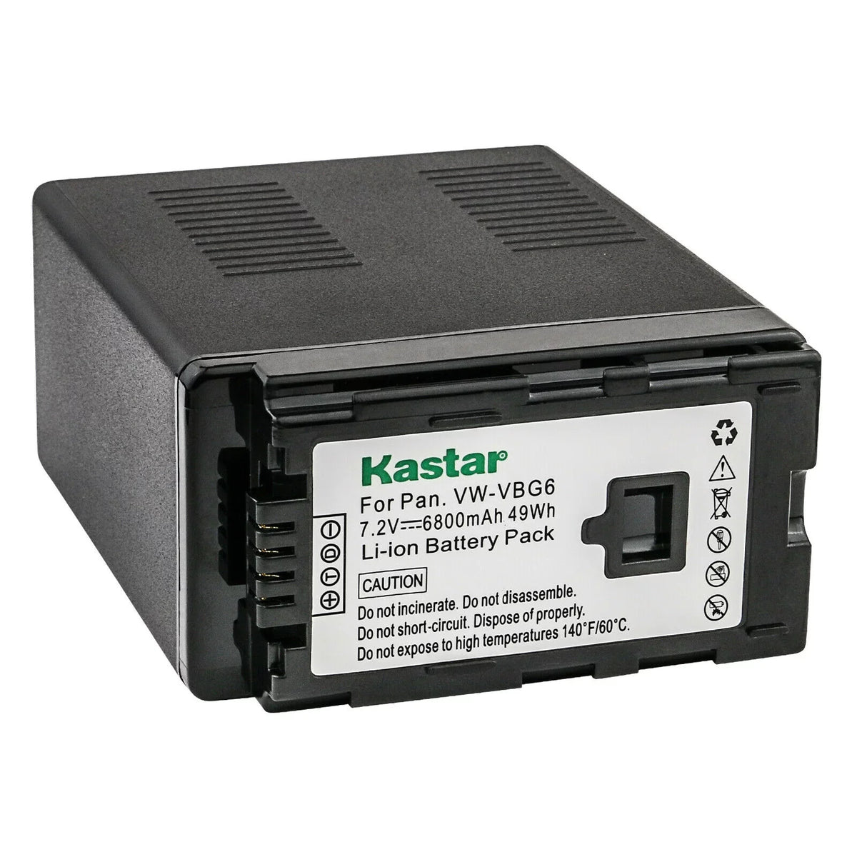 Kastar 2-Pack VW-VBG6 Pro Battery Replacement for Panasonic VW-VBG6 VW-VBG6GK VW-VBG6-K VW-VBG6PPK, CGA-E625 Battery, DE-A38, VSizeK0631, VSizeK0698 Charger, Panasonic AG-AC7 AF105 AC130 AC160 HMR10 HSizeC1U